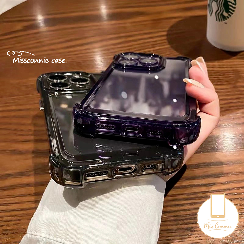 IPHONE Casing Ponsel Tombol Electroplated Plating Mewah Kompatibel Untuk Iphone11 14 13 12 Pro MAX XR 7 8 Plus X XS MAX Tahan Guncangan Sederhana Macaron Warna Permen Lembut TPU Cover