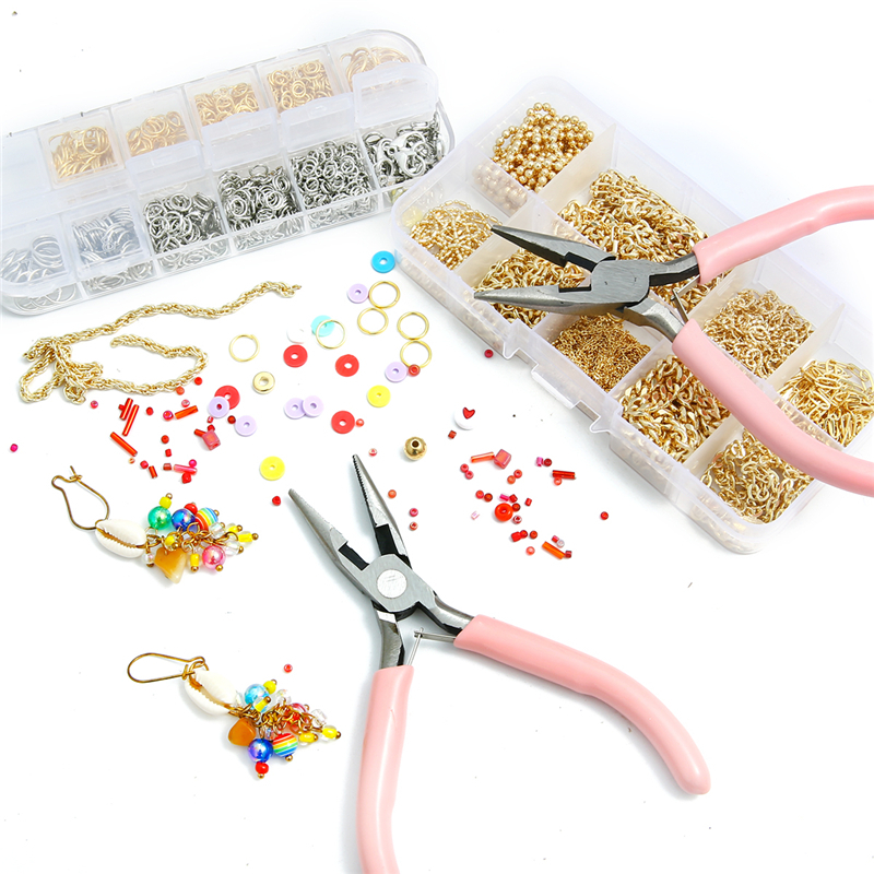 Multi-tipe Pink Non-slip Handle Splicing &amp; Fixing Jewelry Tang Tools &amp; Peralatan Kit Untuk Desain Aksesoris Perhiasan DIY