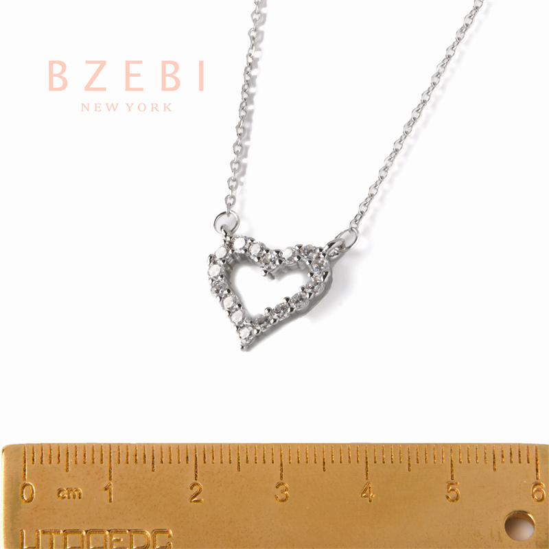 Bzebi Kalung Emas 18k, Kalung Baja Titanium, Kalung Liontin Berlian, Anti Karat, Aksesoris Fashion Wanita Perhiasan Gaya Korea, Hadiah Ulang Tahun Dengan Kotak Eksklusif 1220n