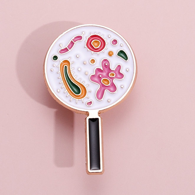 Kartun Mikroskop Enamel Pin Microbiology Paramecium Bros Kerah Lencana Lucu Sains Perhiasan Hadiah Untuk Siswa Teman