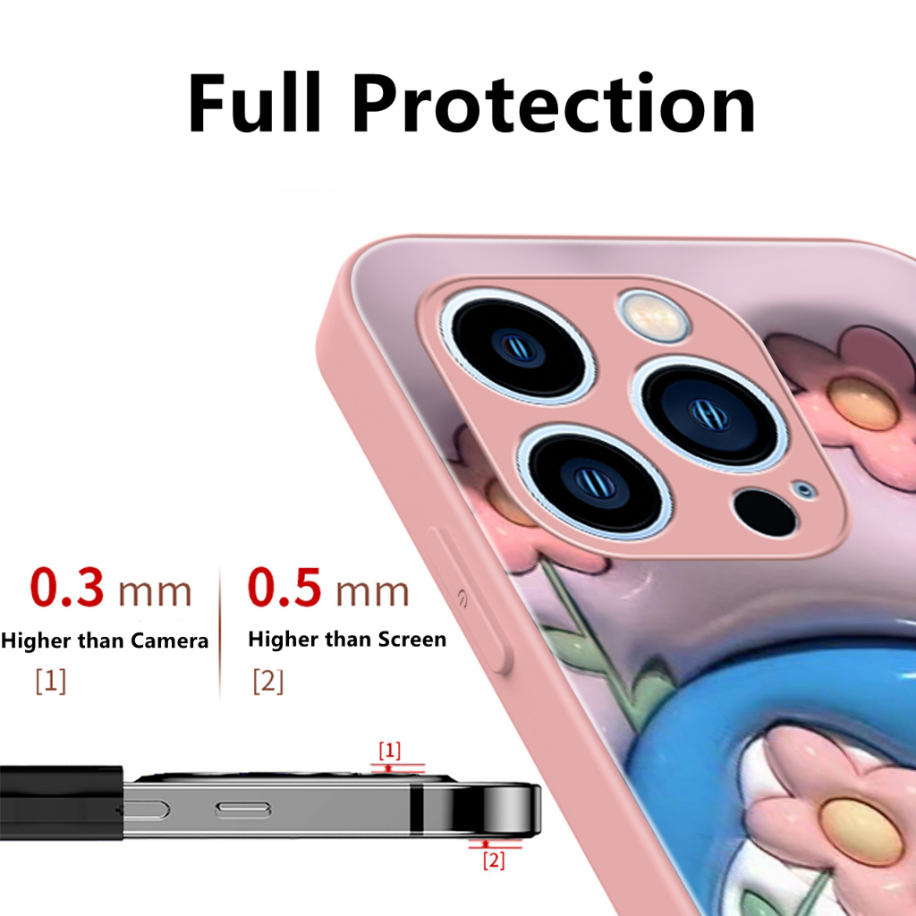 Dllencase Casing Untuk iPhone 14 Pro Max14Plus13 12 11 Bahan Kaca Tempered Case Casing Cover Pelindung Kamera D090 D091