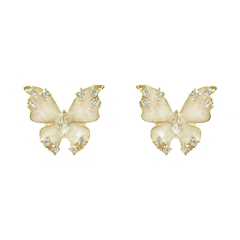 Xiaoboacc 925jarum Perak Korea Fashion Retro Butterfly Stud Earrings