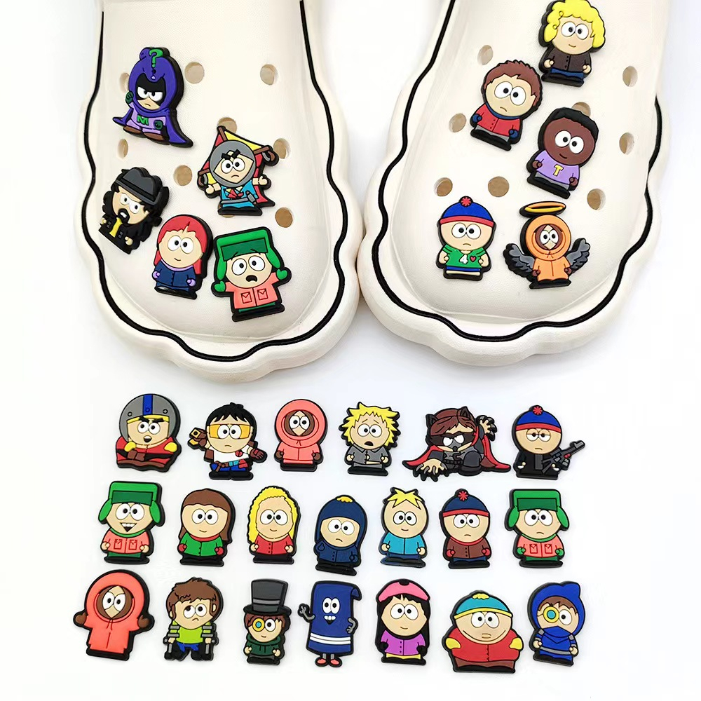 30pcs/set Anak Asli jibz croc novelty decor Pesona Sepatu Aksesoris Bakiak Sandal Pin Hias Cowok Cewek Hadiah