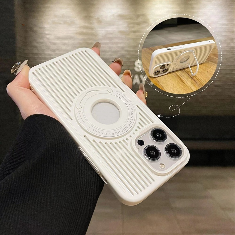 Casing Tahan Guncangan Mewah Iphone 14 Pro Max Casing Magnet Ultra Tipis Kompatibel Untuk Iphone12 13 14 Pro Max Magnetic Heat Disipation Holder Phone Cover