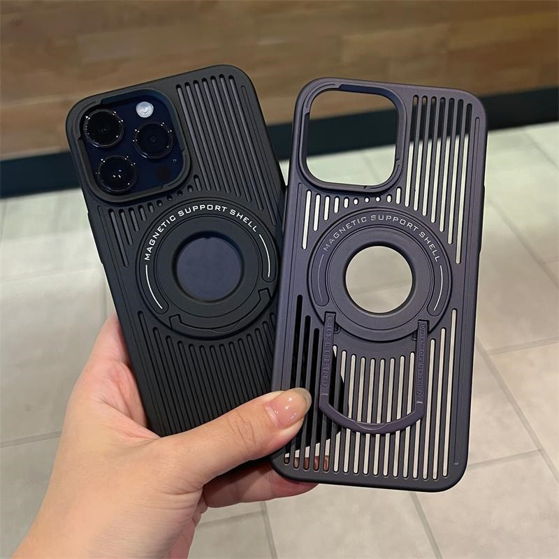 Casing Tahan Guncangan Mewah Iphone 14 Pro Max Casing Magnet Ultra Tipis Kompatibel Untuk Iphone12 13 14 Pro Max Magnetic Heat Disipation Holder Phone Cover