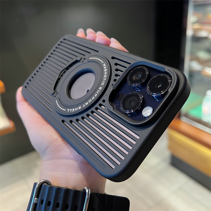 Casing Tahan Guncangan Mewah Iphone 14 Pro Max Casing Magnet Ultra Tipis Kompatibel Untuk Iphone12 13 14 Pro Max Magnetic Heat Disipation Holder Phone Cover