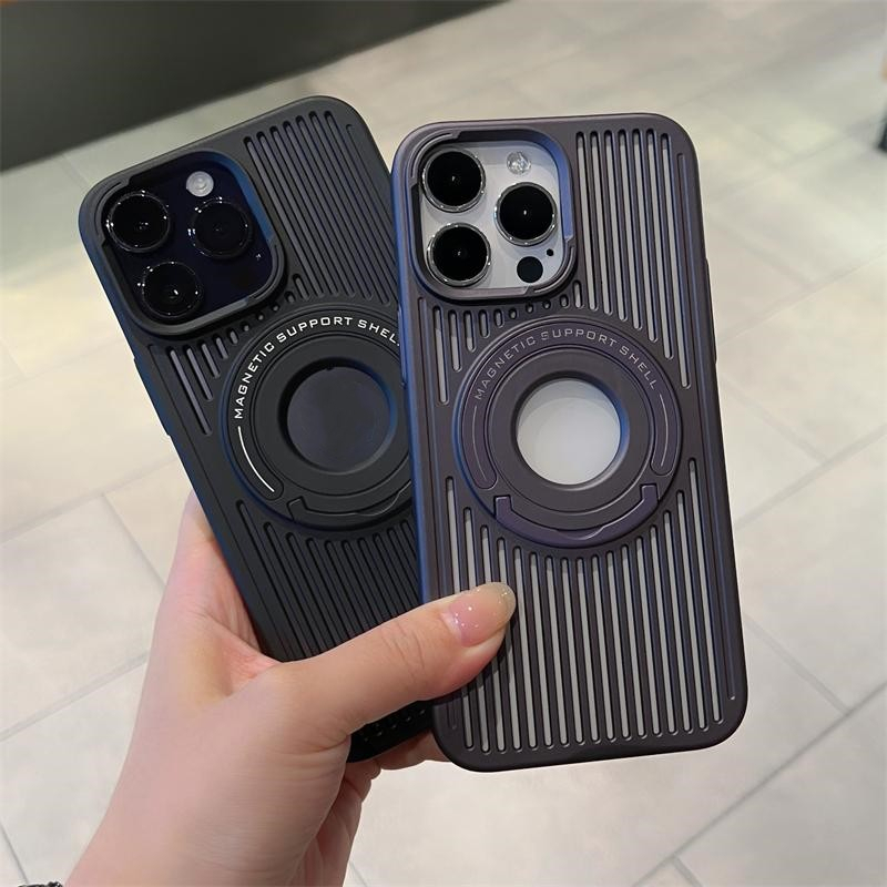 Casing Tahan Guncangan Mewah Iphone 14 Pro Max Casing Magnet Ultra Tipis Kompatibel Untuk Iphone12 13 14 Pro Max Magnetic Heat Disipation Holder Phone Cover