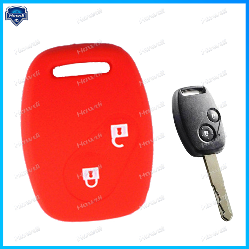 [COD]Silicone SARUNG KUNCI MOBIL Honda 2 Button CR-V Fit Pilot Accord Civic with FREE chain