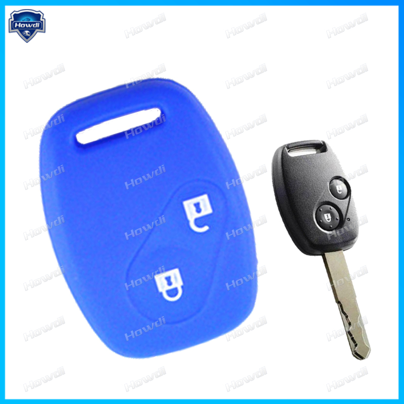 [COD]Silicone SARUNG KUNCI MOBIL Honda 2 Button CR-V Fit Pilot Accord Civic with FREE chain