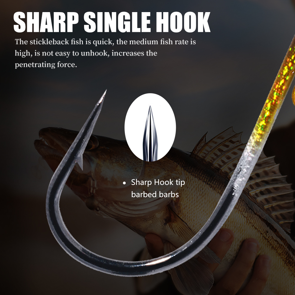 Hengjia 5Pcs/Pack Memancing Jig Hook 8.8g/11.5g/14.7g Segitiga Jig Kepala Berduri Memancing Kait Cacing Lembut Umpan Dengan Payet Sendok Bionic Fish Head Fishing Hook