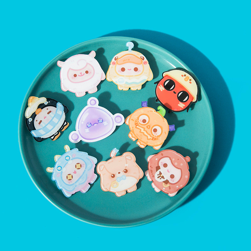 Kartun Kartun Kartun Bros Akrilik Lencana ins Gaya Lucu Perhiasan Tas Sekolah Liontin Pesta Bros