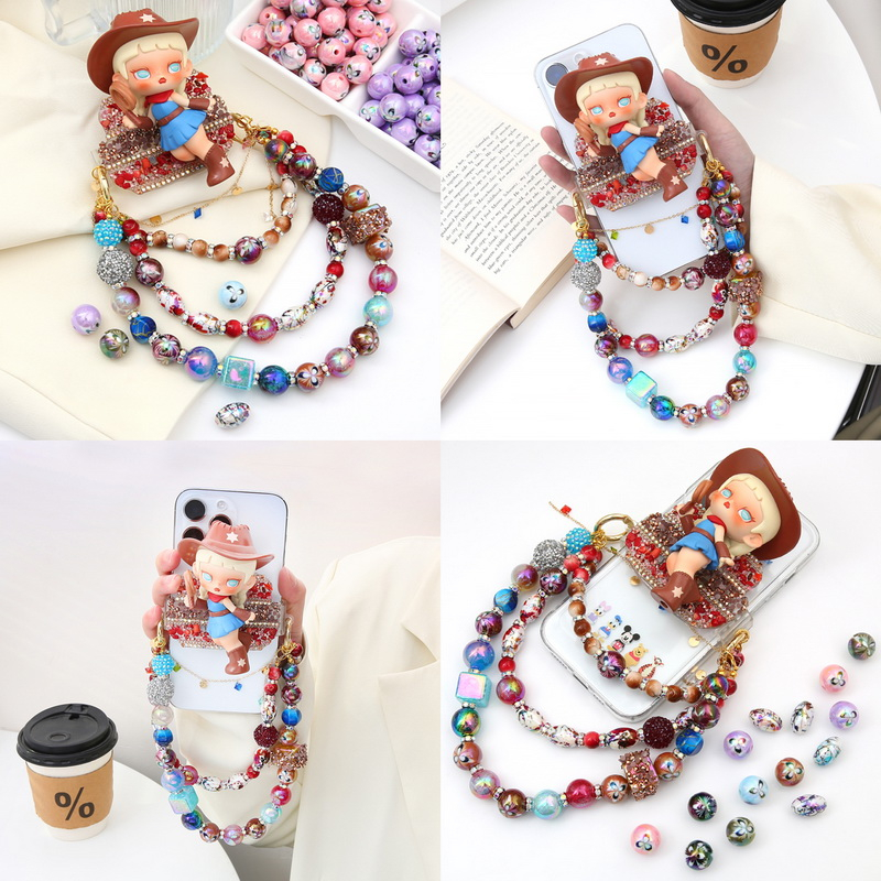 Splashing Ink Glossy Acrylic Handmade Perhiasan Aksesoris Untuk Gelang Kalung DIY