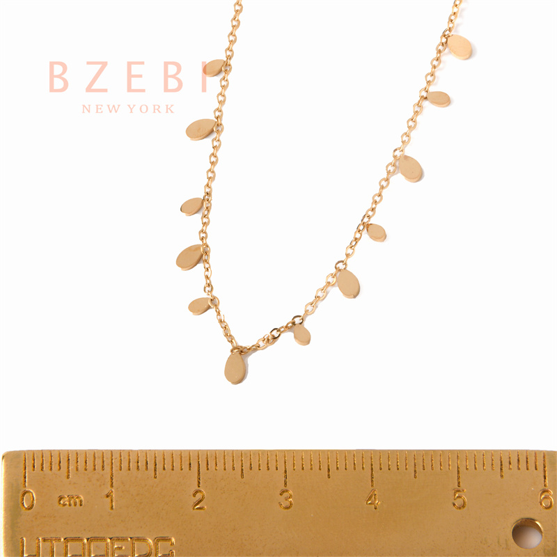 Bzebi Kalung Emas 18k, Kalung Baja Titanium, Kalung Liontin Berlian, Anti Karat, Aksesoris Fashion Wanita Perhiasan Gaya Korea, Hadiah Ulang Tahun Dengan Kotak Eksklusif 1226n