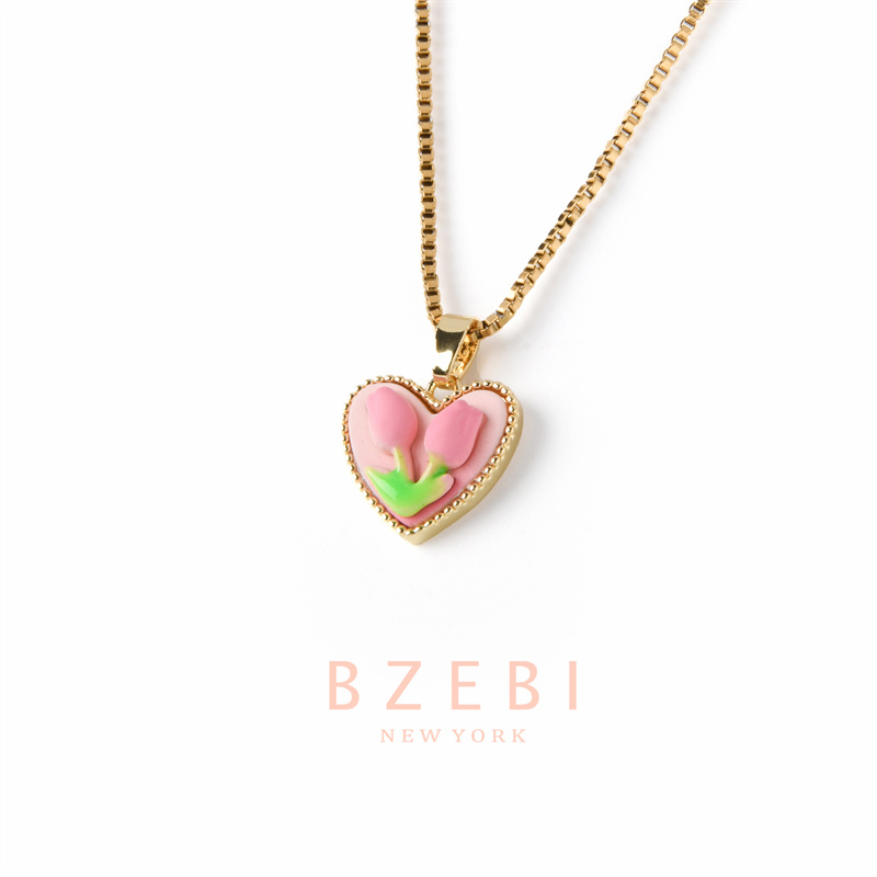 Bzebi Kalung Emas 18k, Kalung Baja Titanium, Kalung Liontin Berlian, Anti Karat, Aksesoris Fashion Wanita Perhiasan Gaya Korea, Hadiah Ulang Tahun Dengan Kotak Eksklusif 1234n