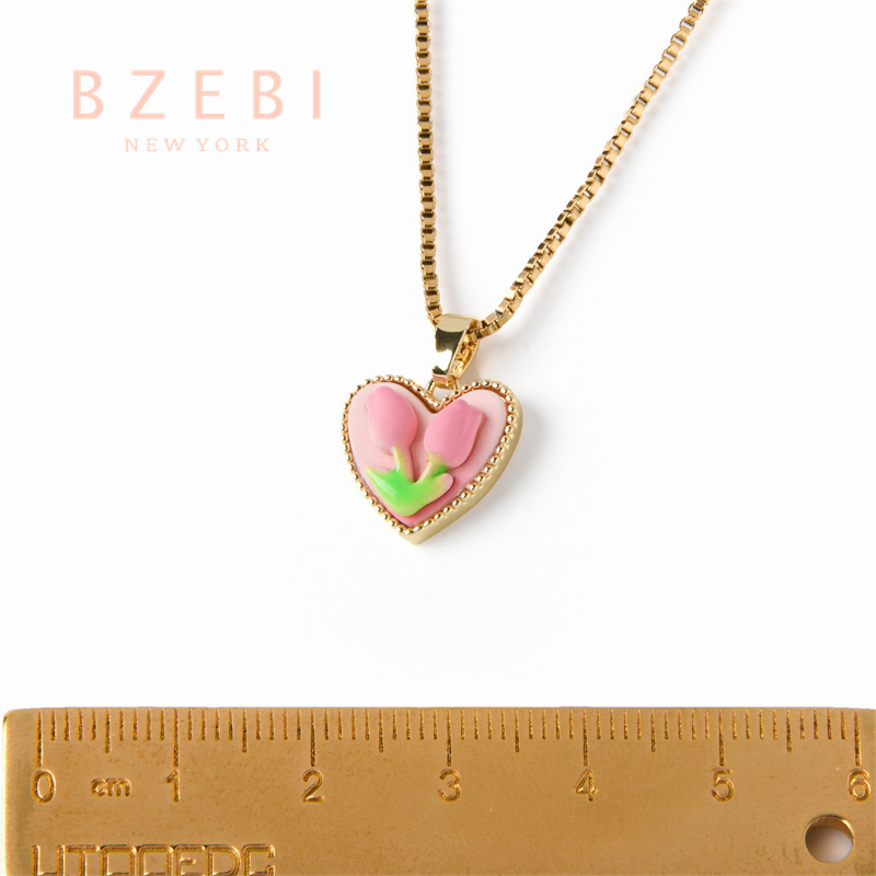 Bzebi Kalung Emas 18k, Kalung Baja Titanium, Kalung Liontin Berlian, Anti Karat, Aksesoris Fashion Wanita Perhiasan Gaya Korea, Hadiah Ulang Tahun Dengan Kotak Eksklusif 1234n