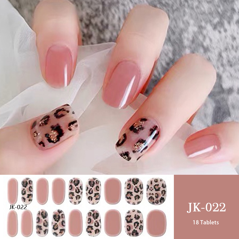 Flowers Gel Nail Strips Patch Sliders Perekat Tahan Air Tahan Lama Full Cover Gel Nail Stcikers Lampu UV Butuh