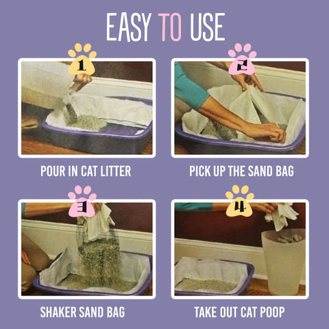 10pcs Pet Cat Litter Bag Cats Litter Box Mat Dengan Kantong Sampah Untuk Penyimpanan Produk Pembersih Pasir Kucing