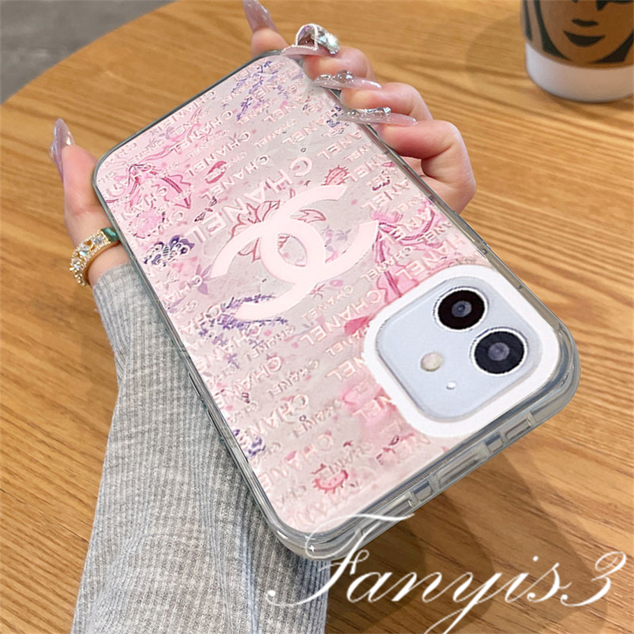 Compatible For IPhone 14 13 12 11 Pro Max X XR Xs Max 8 7 Plus SE 2020 Kompatibel Untuk Mewah Panas Perak Pink IMD Laser Gradiasi Ponsel Case TPU Lembut Shockproof Cover Pelindung