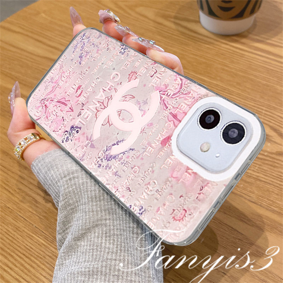 Compatible For IPhone 14 13 12 11 Pro Max X XR Xs Max 8 7 Plus SE 2020 Kompatibel Untuk Mewah Panas Perak Pink IMD Laser Gradiasi Ponsel Case TPU Lembut Shockproof Cover Pelindung