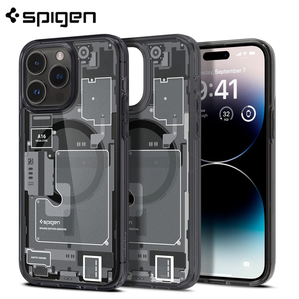 Clear Armor Spigen Ultra Zero Case Iphone 14 13 12 Pro Max Anti Fingerprint Matte 14 Promax Mechanical Magsafe Technology Case