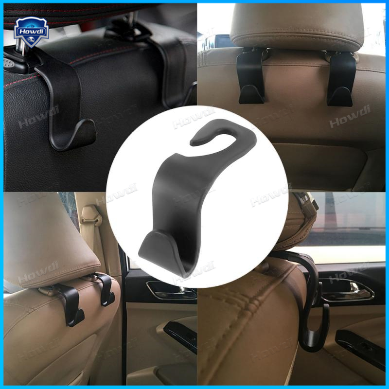 Universal Car Seat Back Hook Headrest Gantungan Tas Mobil Pouch Gantungan Baju Kait Duarable Pengikat Klip Set