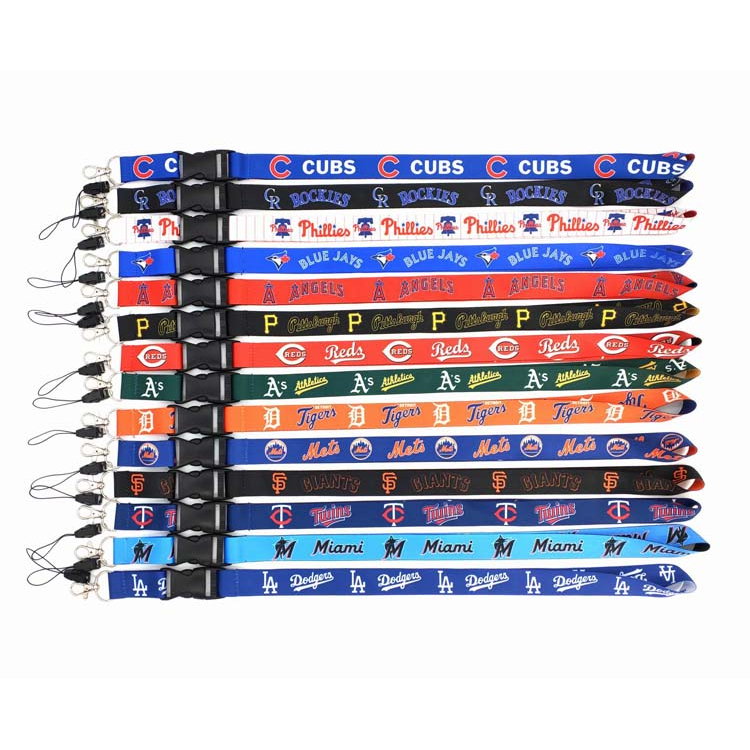 Mlb Baseball Lanyard Ponsel Tali Leher Untuk Gantungan Kunci Tali Anti Hilang &amp; ID Card Holder Sling Untuk Penggemar Olahraga