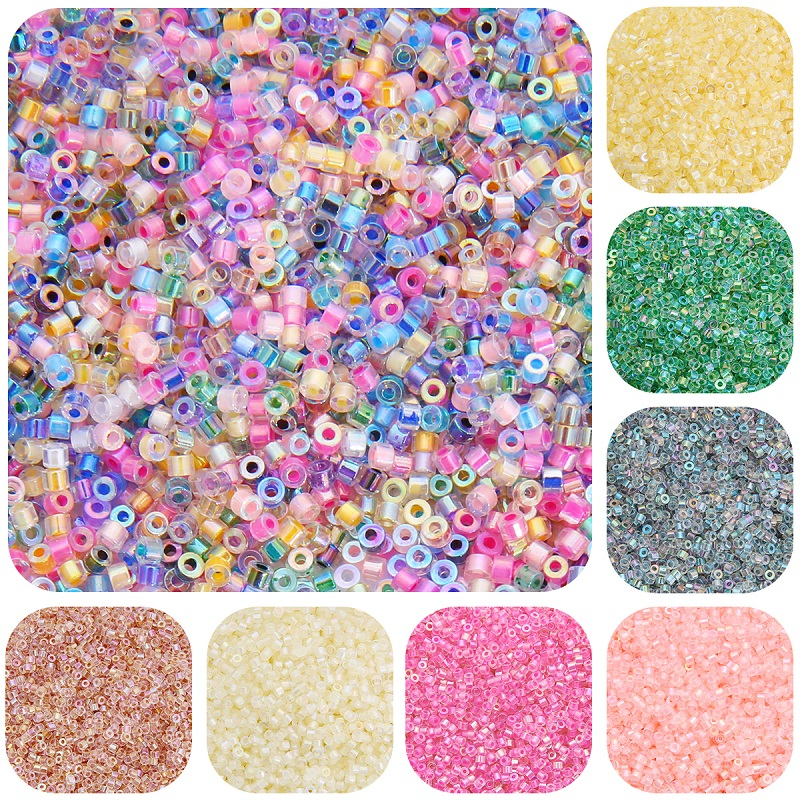 10g Kurang Lebih 1000pcs/Lot 2mm Seragam Yang Sangat Baik Becautiful Warna Biji Kaca Manik-Manik Beras Untuk Bordir Perhiasan DIY Membuat Aksesoris