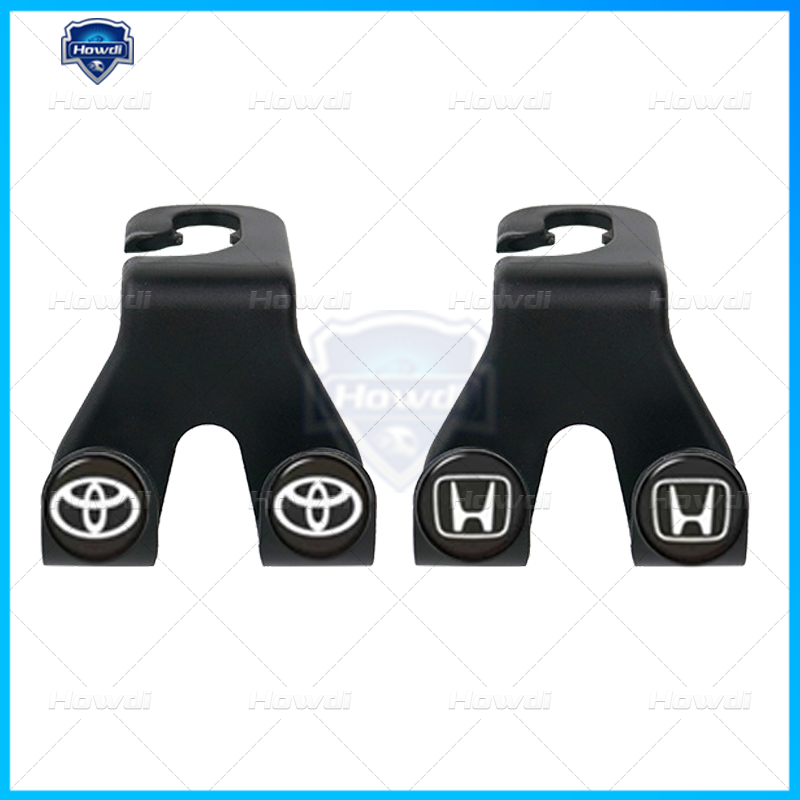 Upgrade Double Head Hooks car Rear Seat Hanging Holder Interior Hook Dengan logo Mobil