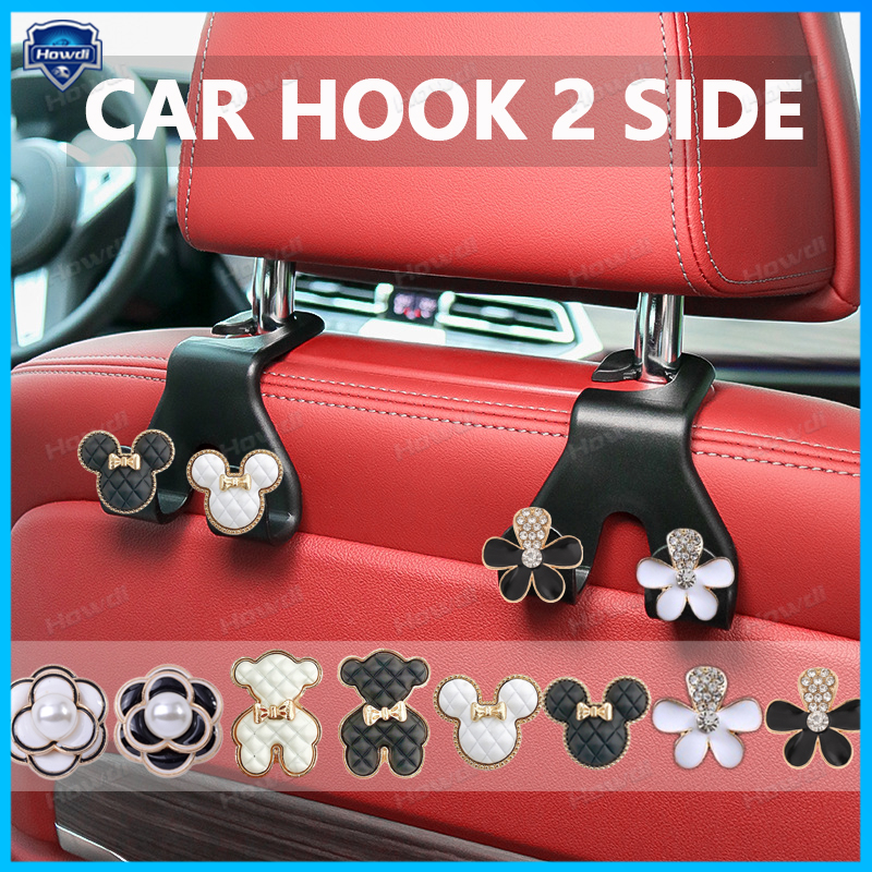 Fashion Double Head Hooks Upgrade Jok Belakang Mobil Gantung Holder Interior Hook