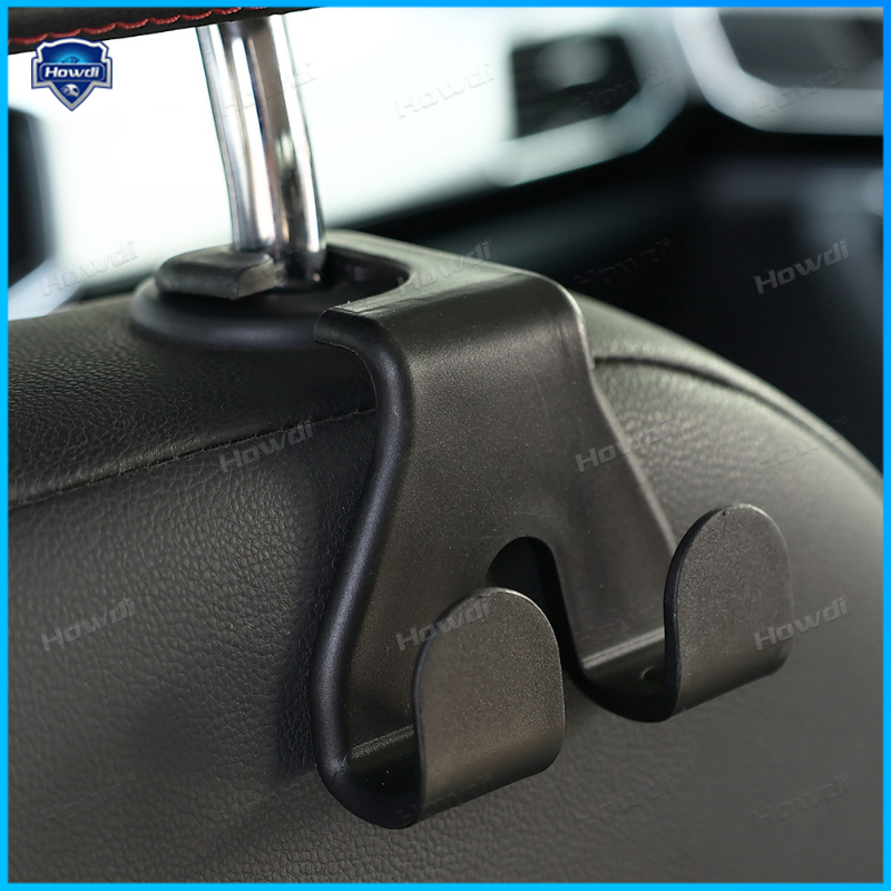 Upgrade Double Head Hooks car Rear Seat Hanging Holder Interior Hook Dengan logo Mobil