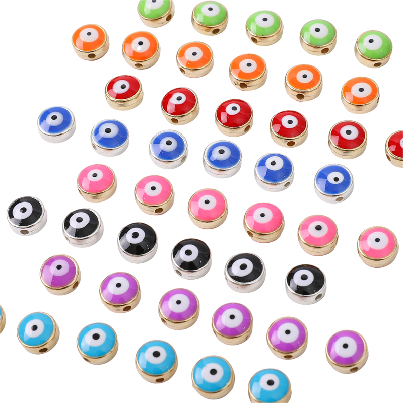 Manik-manik bulat pipih mata resin sekitar 5mm tebal sekitar 1mm diameter lubang 1000 pcs / bungkus 10 trakecs/banyak 8mm galihor ewelry stapelccessories