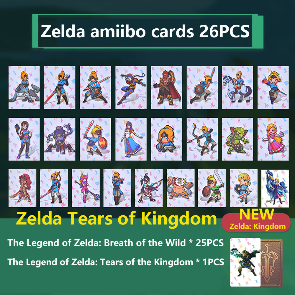 Zelda Tears of Kingdom Switch Kartu NFC Amiibo Untuk Monster Hunter Rise Sunbreak Fire Emblem Warriors: Tiga Harapan Mario 3D world Zelda Hyrule Warriors Mario Splatoon2 Emblem Api3