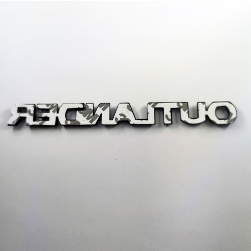 1x ABS Hitam OUTLANDER Huruf Logo Mobil Auto Rear Trunk Emblem Badge Stiker Decal Untuk Mitsubishi