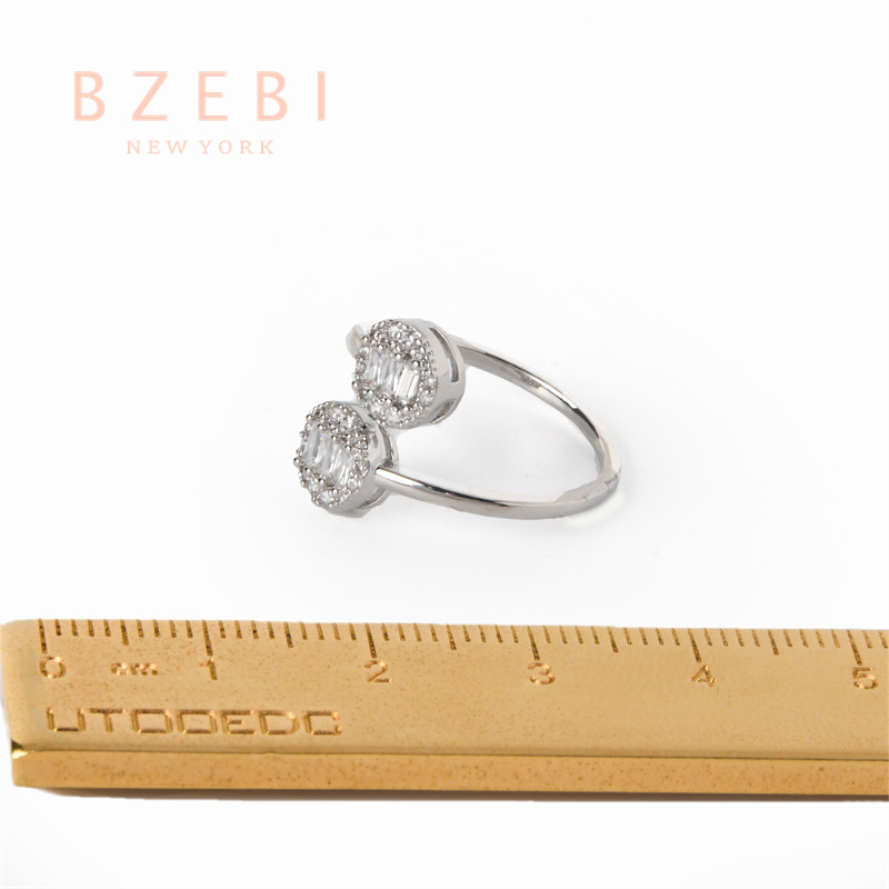 Bzebi Cincin Emas Berlian 18k, Cincin Terbuka Dapat Disesuaikan, Anti Karat, Gaya Korea, Aksesoris Fashion Wanita, Aksesoris Sehari-Hari, Perhiasan Premium, Hadiah Ulang Tahun Dengan Box 1231r