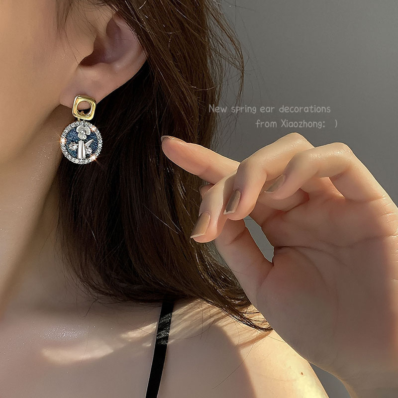 Anting Pejantan Biru, Anting Hati, set Anting, Aksesoris fashion Wanita