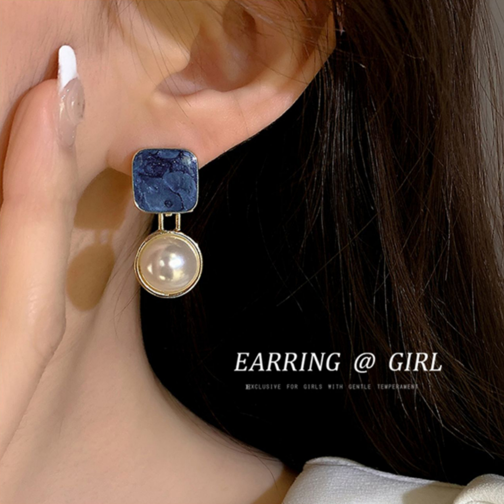 Anting Pejantan Biru, Anting Hati, set Anting, Aksesoris fashion Wanita