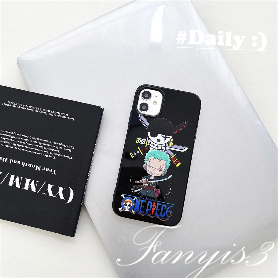 Compatible For iPhone 14 13 12 11 Pro Max X XR Xs Max 8 7 6 6s Plus SE 2020 Kompatibel Untuk Kepribadian Skeleton One Piece Permukaan Glossy Phone Case TPU Silikon Lembut Cover Pelindung