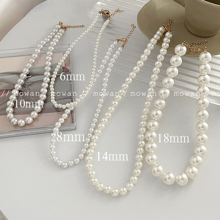 Kalung Mutiara Elegan Untuk Wanita Choker Rantai Kalung Aksesoris Perhiasan