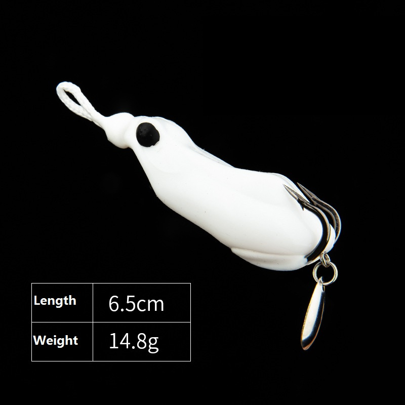 1pcs Umpan Pancing Kodok Lembut 6.5cm 15g Swimbait Bass Sendok Mengambang Wobbler Crankbait Spinner Pike Bait Fishing Tackle