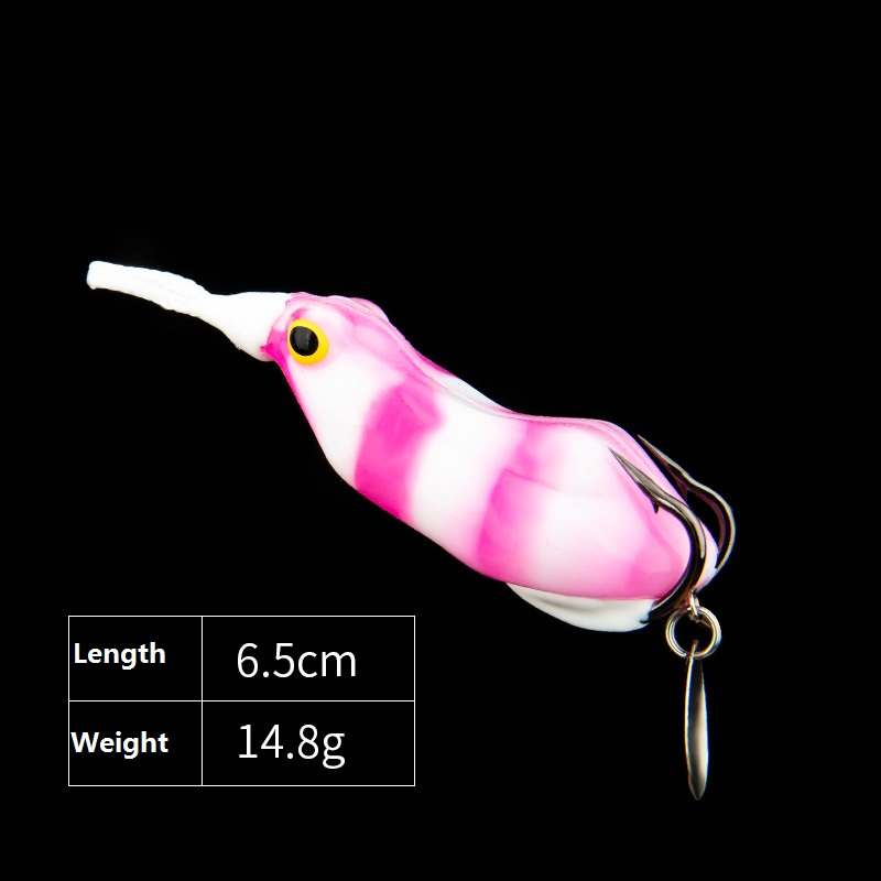 1pcs Umpan Pancing Kodok Lembut 6.5cm 15g Swimbait Bass Sendok Mengambang Wobbler Crankbait Spinner Pike Bait Fishing Tackle