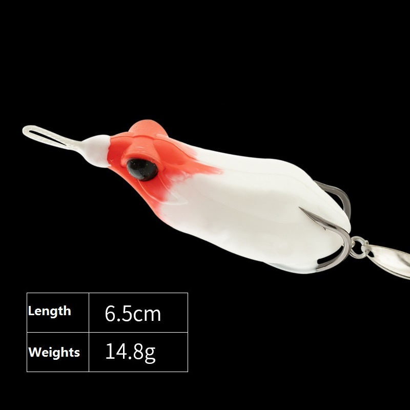 1pcs Umpan Pancing Kodok Lembut 6.5cm 15g Swimbait Bass Sendok Mengambang Wobbler Crankbait Spinner Pike Bait Fishing Tackle