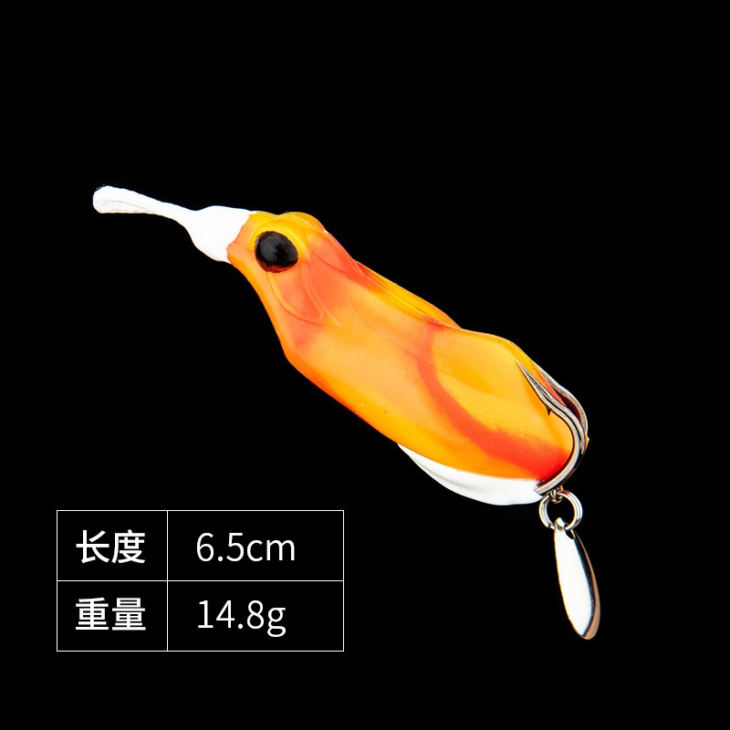 1pcs Umpan Pancing Kodok Lembut 6.5cm 15g Swimbait Bass Sendok Mengambang Wobbler Crankbait Spinner Pike Bait Fishing Tackle