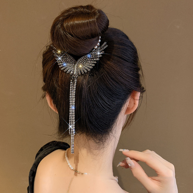 Korea Logam Berlian Imitasi Mutiara Jepit Rambut Kristal Berlian Rumbai Bunga Hair Clip Woman Hair Accessories