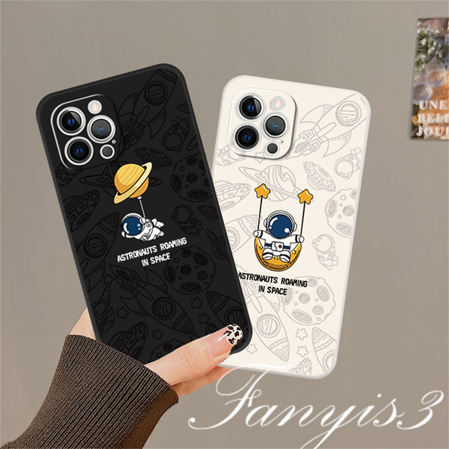 Redmi 12C A1 Plus Note 11 Pro+ 11 11s 10 10s 9 9s 8Pro 10A 10C 10 9C 9A 9T Xiaomi 11Lite 11TPro Poco X3Pro X3NFC Universe Astronot Phone Case Silicon Soft Cover Pelindung