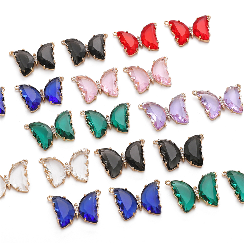 Butterfly Shped Aksesoris Liontin Gantung Tunggal Untuk Membuat Gelang Kalung Anting DIY Yang Indah