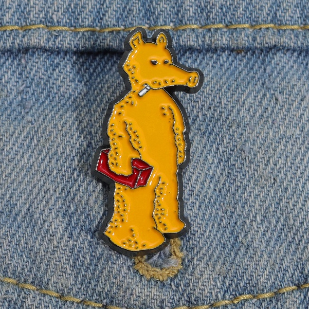 Anteater Enamel Pin Bros Hip Hop Musik Bros Kerah Lencana Kartun Hewan Perhiasan Hadiah Untuk Teman Kipas