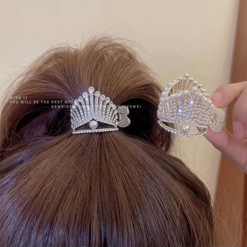 Crown Hair Clip Aksesoris Rambut Lucu Jepit Rambut Berlian