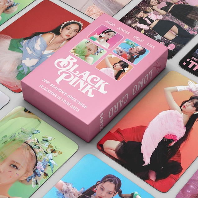 54pcs/set KPOP Blackpink Lomo Cards 2021 season greeting Photocard Lisa Jennie Jisoo Rose