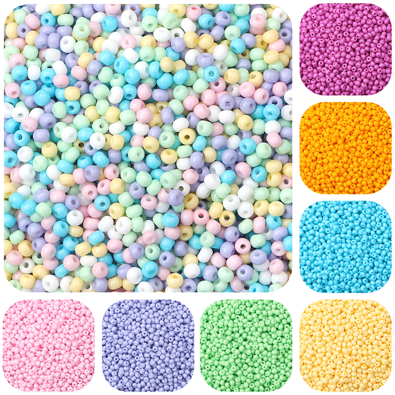 2/3mm Kualitas Tinggi Warna Solid Czech Glass Seed Beads DIY Gelang Kalung Beads Untuk Membuat Perhiasan Jahit Aksesoris