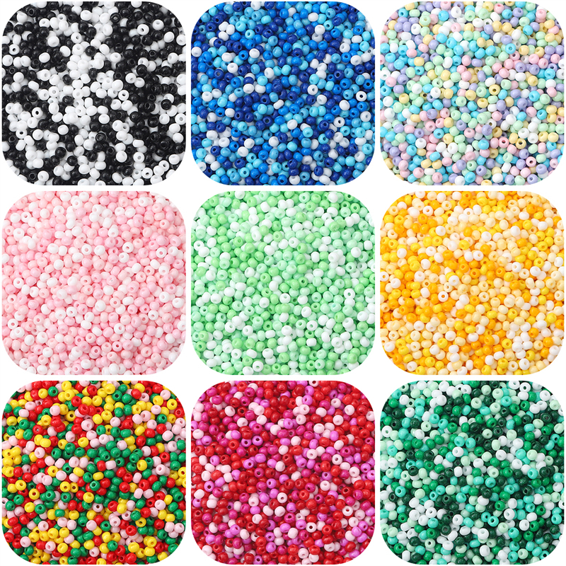 2/3mm Kualitas Tinggi Warna Solid Czech Glass Seed Beads DIY Gelang Kalung Beads Untuk Membuat Perhiasan Jahit Aksesoris